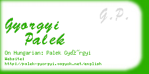 gyorgyi palek business card